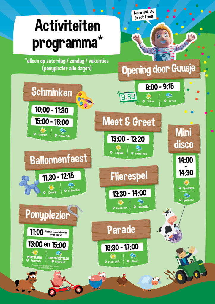 Activiteiten programma Flierefluiter 2026